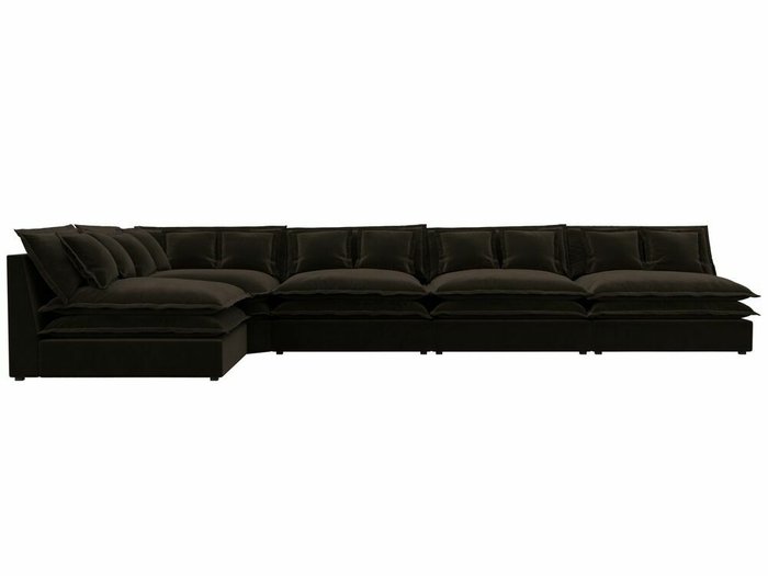 Угловой диван Лига 040 Лонг темно-коричневого цвета левый угол - купить Угловые диваны по цене 110999.0