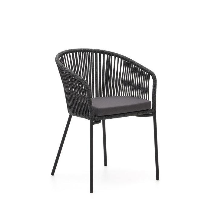 Стул Yanet black черного цвета - купить Садовые стулья по цене 29990.0