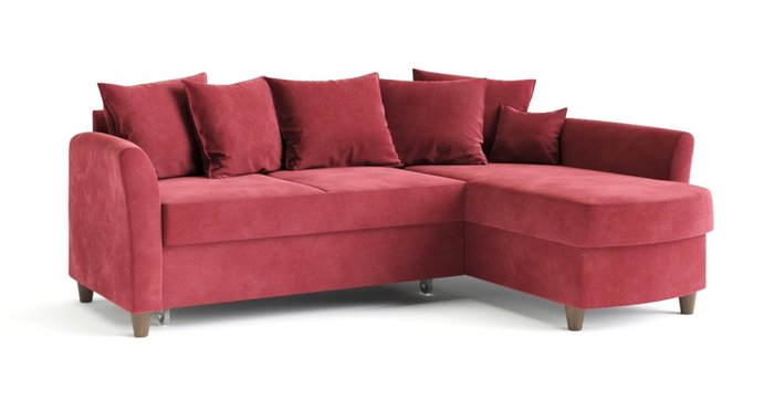 Угловой диван-кровать Катарина красного цвета  - купить Угловые диваны по цене 69097.0
