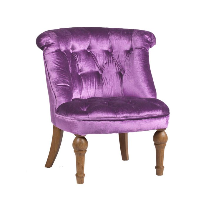 Кресло Sophie Tufted Slipper Chair Лиловый Микровелюр - купить Интерьерные кресла по цене 28000.0