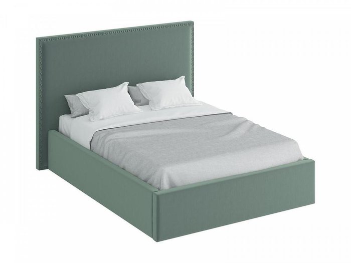 Кровать Blues Lift серо-бирюзового цвета 160х200