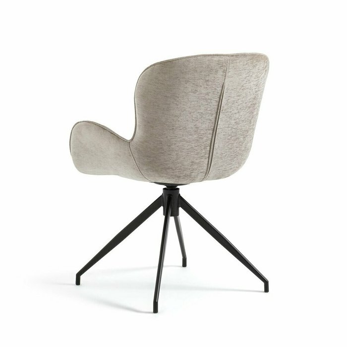 Кресло обеденное Asyar вращающееся серого цвета - лучшие Обеденные стулья в INMYROOM