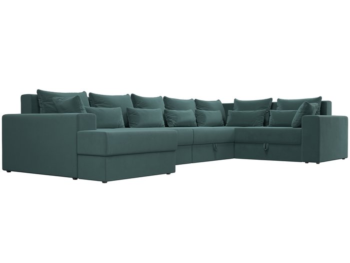 Угловой диван-кровать Мэдисон темно-бирюзового цвета правый угол - лучшие Угловые диваны в INMYROOM