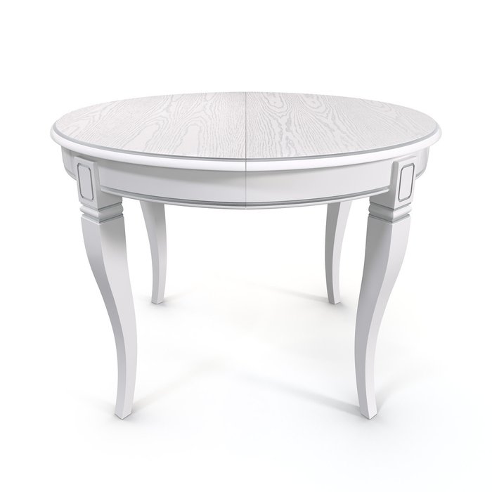 Раздвижной обеденный стол Кадис белого цвета - лучшие Обеденные столы в INMYROOM