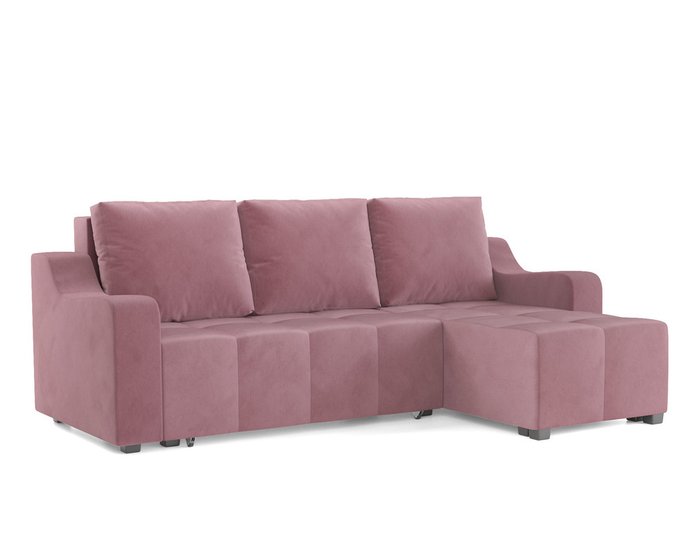 Угловой диван-кровать Берн пудрового цвета