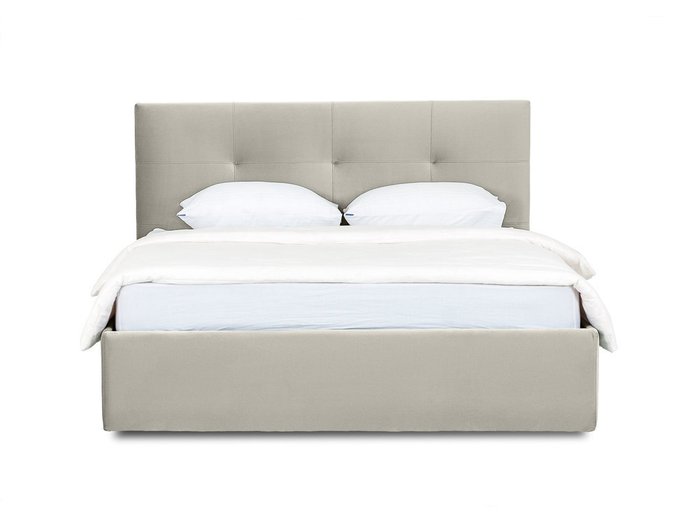 Кровать Queen Anna Lux 160х200 светло-серого цвета с подъемным механизмом 