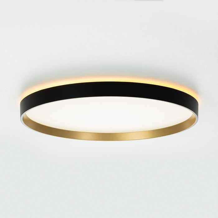 Citilux ETALON CL750401R LED RGB Светильник с пультом Чёрный+Золото - лучшие Накладные споты в INMYROOM