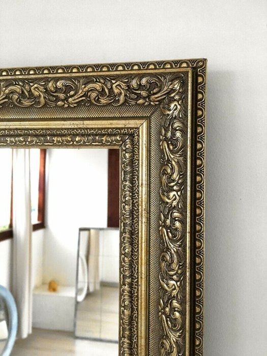 Настенное зеркало Big Silver золотого цвета - купить Напольные зеркала по цене 28900.0