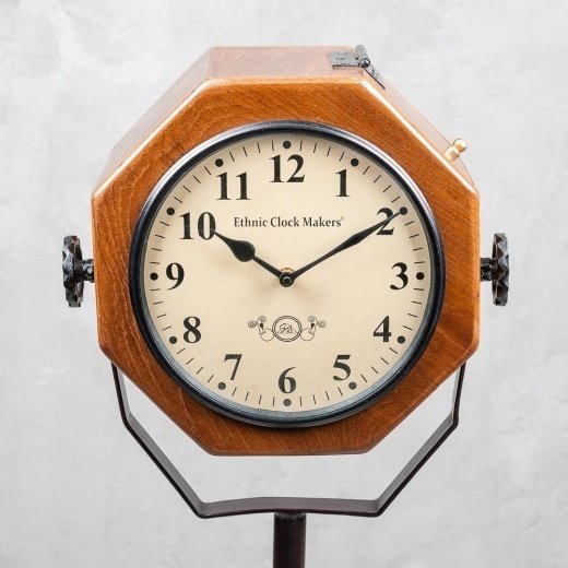 Часы напольные из антикварного дерева и металла - купить Часы по цене 34900.0