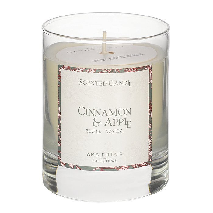 Свеча ароматическая Корица и яблоко белого цвета - купить Свечи по цене 1790.0
