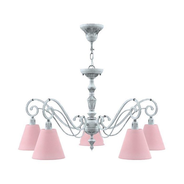 Подвесная люстра Classic с розовыми абажурами - купить Подвесные люстры по цене 15780.0