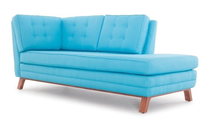 Диван-кушетка голубого цвета - купить Прямые диваны по цене 80500.0