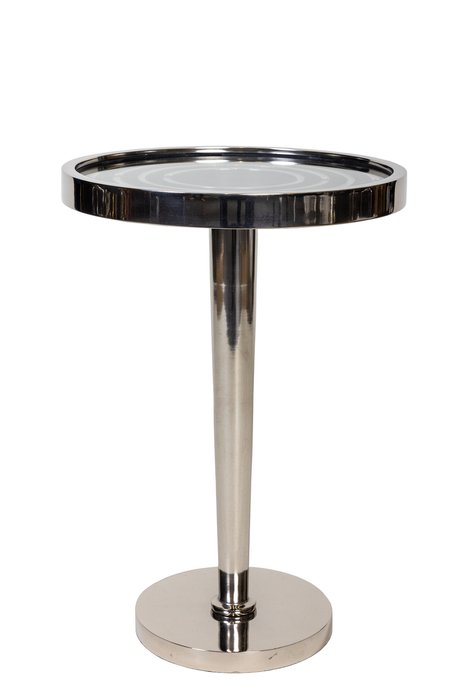 Кофейный столик Лабиринт серебристого цвета