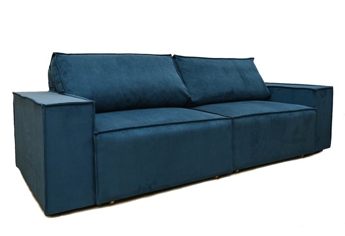 Диван-кровать Оливия синего цвета - купить Прямые диваны по цене 41565.0