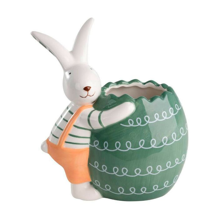 Фигурка заяц Sendayan бело-зеленого цвета - купить Фигуры и статуэтки по цене 1990.0