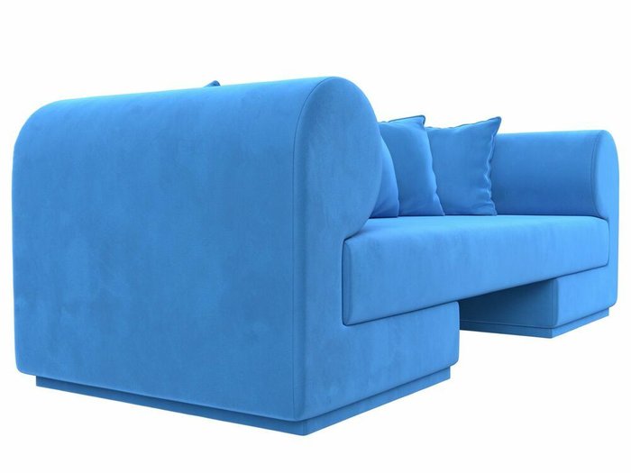 Прямой диван Кипр голубого цвета - лучшие Прямые диваны в INMYROOM