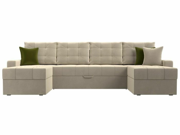 Угловой диван-кровать Ливерпуль бежевого цвета - купить Угловые диваны по цене 67999.0