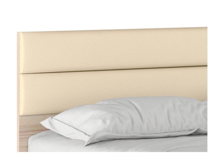 Кровать Виктория 160х200 светло-бежевого цвета с матрасом - купить Кровати для спальни по цене 24350.0