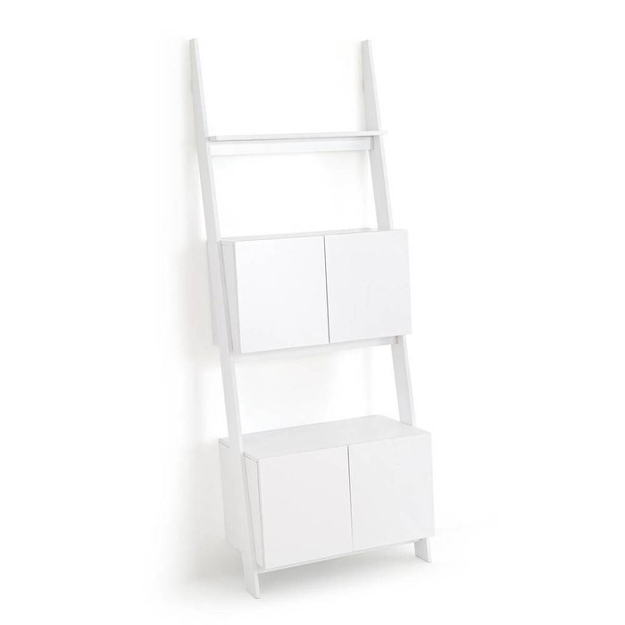 Этажерка-лестница настенная с дверками Domeno белого цвета - купить Стеллажи по цене 13851.0