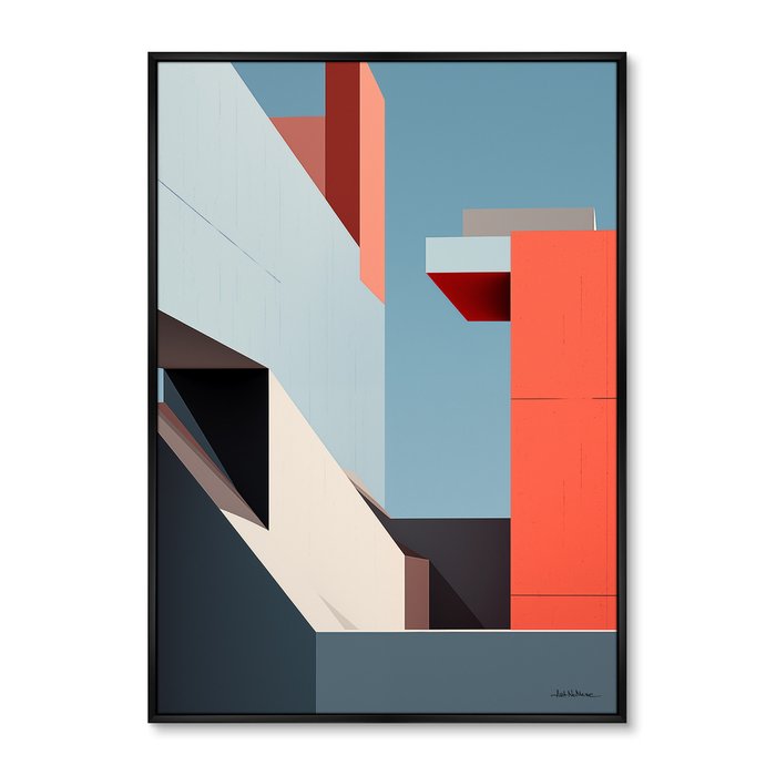 Репродукция картины City morning geometry, No 1, 2024г.