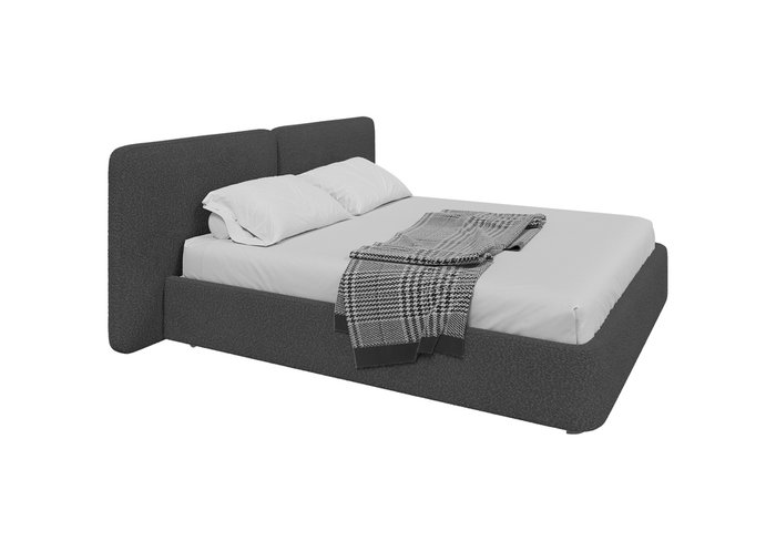 Кровать двуспальная Hub Soft 180х200 темно-серого цвета с подъемным механизмом - лучшие Кровати для спальни в INMYROOM