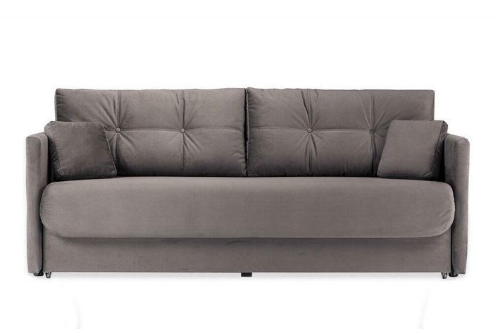 Прямой диван-кровать Шерлок коричневого цвета