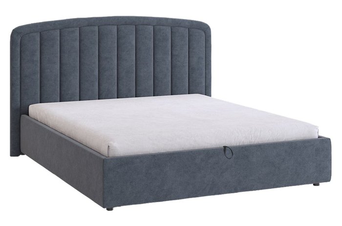 Кровать Сиена 2 160х200 темно-синего цвета с подъемным механизмом