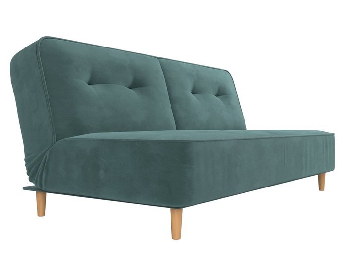 Прямой диван-кровать Потрленд бирюзового цвета - лучшие Прямые диваны в INMYROOM
