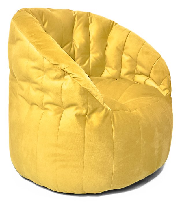 Кресло мешок Энджой Maserrati 11 XL желтого цвета