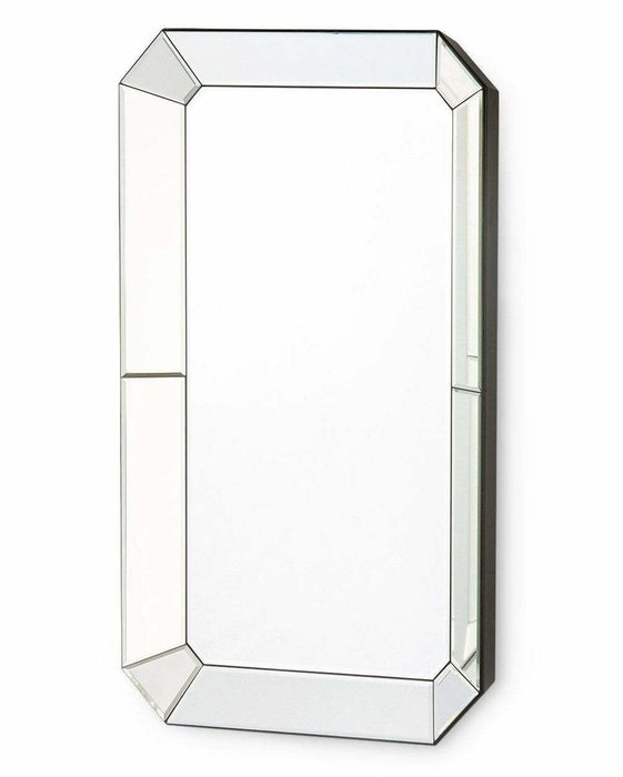 Прямоугольное настенное зеркало Вудроу в стеклянной раме 