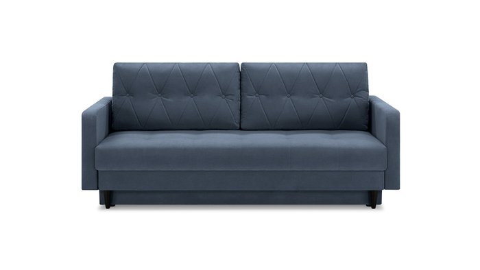 Прямой диван-кровать Бостон Лайт синего цвета