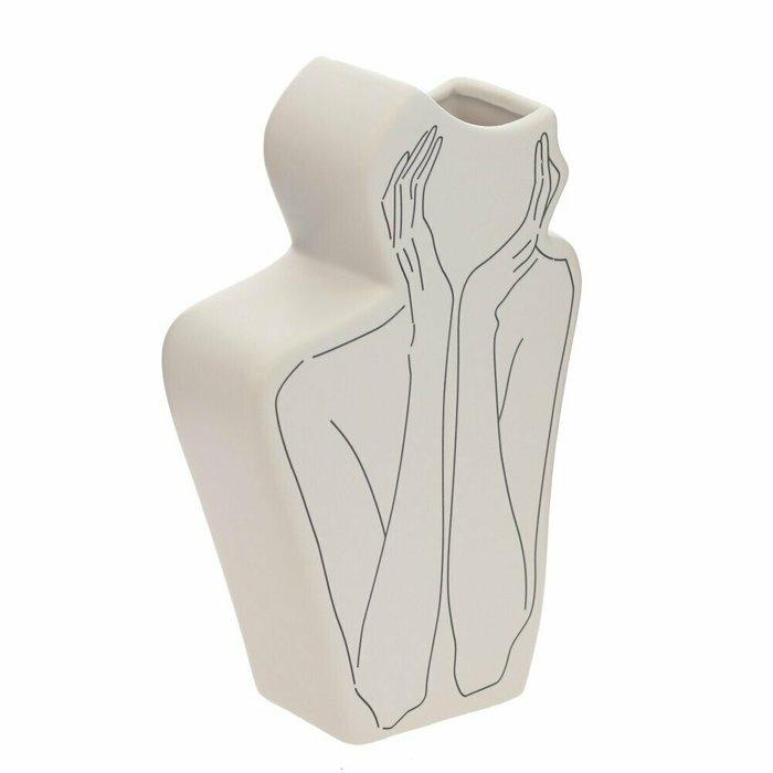 Керамическая ваза белого цвета - купить Вазы  по цене 3952.0