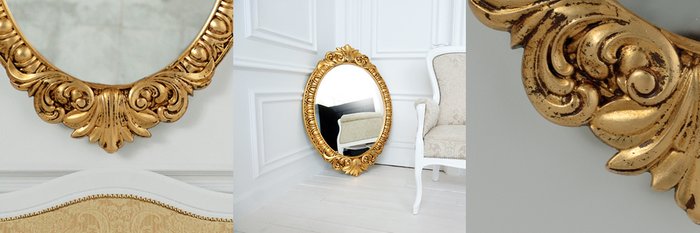 Настенное зеркало Эджил Серебро металлик (S) - купить Настенные зеркала по цене 17000.0