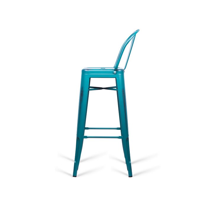 Стул барный Tolix Marais голубого цвета - лучшие Барные стулья в INMYROOM