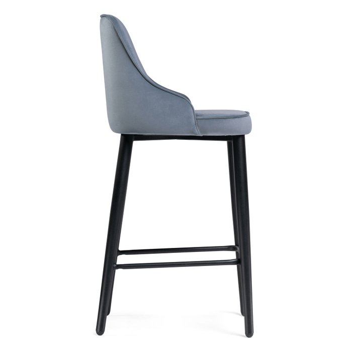 Полубарный стул Атани серо-синего цвета - лучшие Барные стулья в INMYROOM