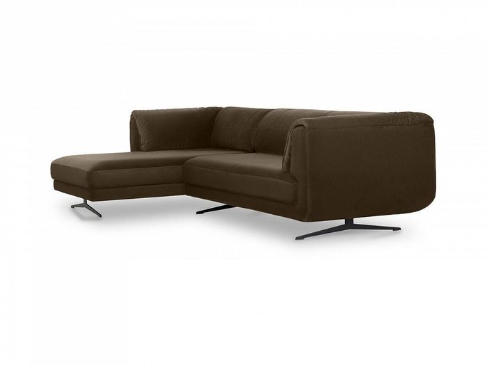 Угловой диван Marsala темно-коричневого цвета - лучшие Угловые диваны в INMYROOM