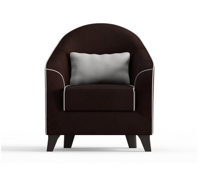 Кресло Бемоль в обивке из велюра коричневого цвета - купить Интерьерные кресла по цене 12490.0