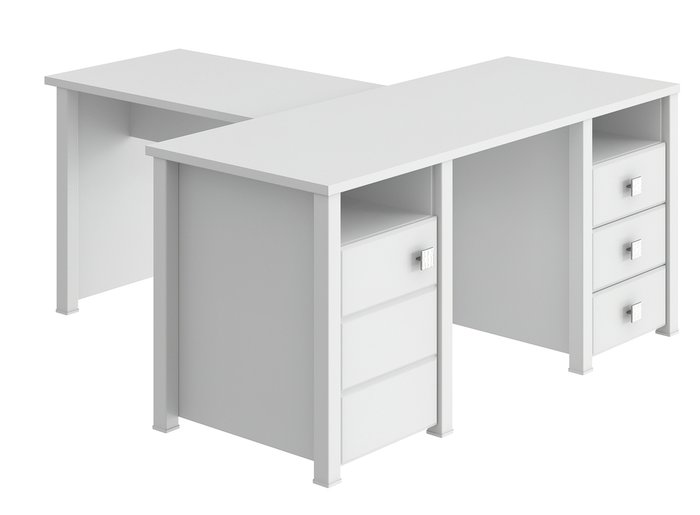 Стол письменный приставной Изабель белого цвета - лучшие Письменные столы в INMYROOM