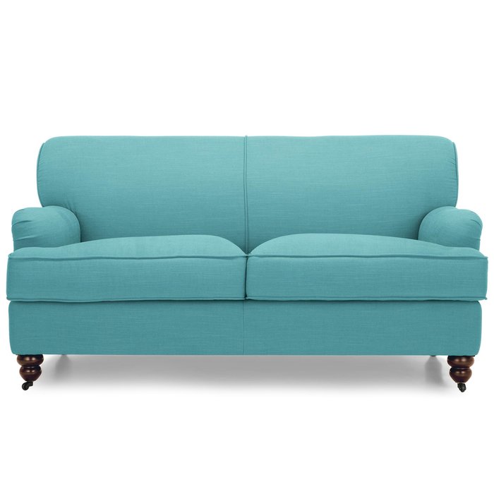  Раскладной диван Orson двухместный голубого цвета