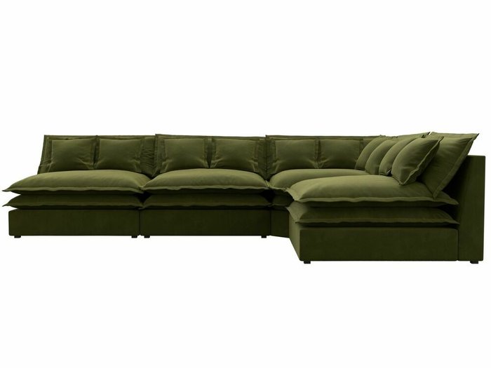 Угловой диван Лига 040 зеленого цвета правый угол - купить Угловые диваны по цене 91999.0