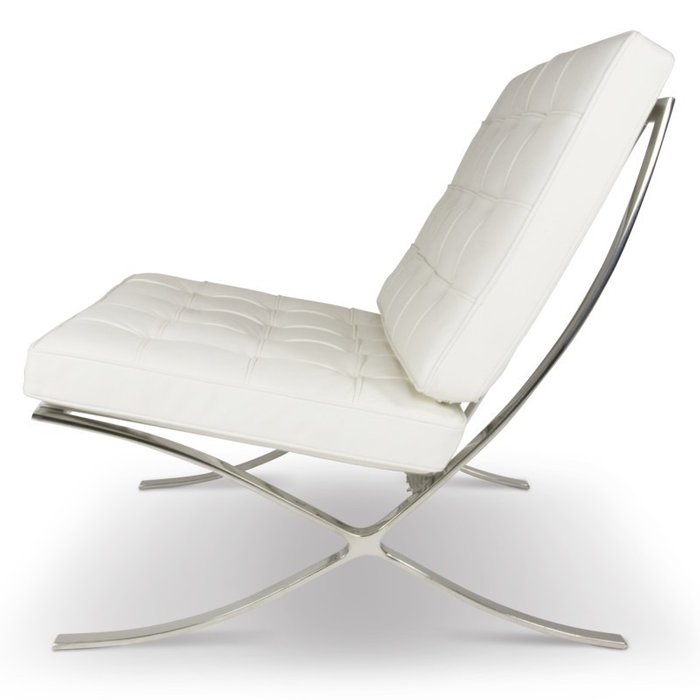  Кресло Barcelona Style Chair белое - лучшие Интерьерные кресла в INMYROOM