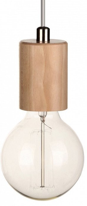 Подвесной светильник из металла и дерева