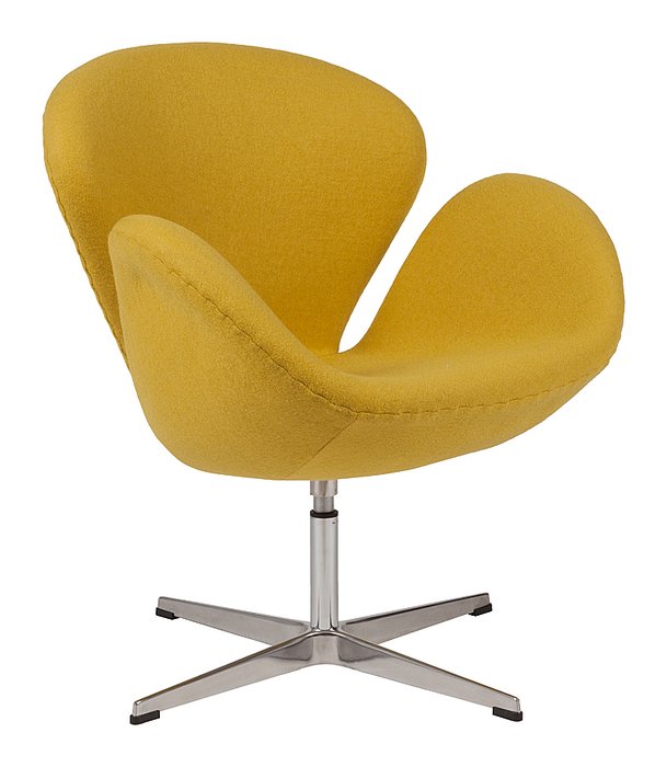  Кресло Swan Chair желтого цвета - лучшие Интерьерные кресла в INMYROOM