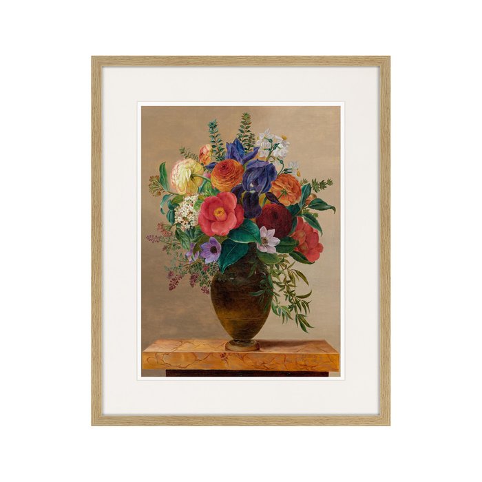 Репродукция картины Summer flowers in a vase 1835 г. - купить Картины по цене 3995.0