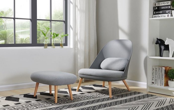 Кресло Joanna серого цвета - купить Интерьерные кресла по цене 22300.0