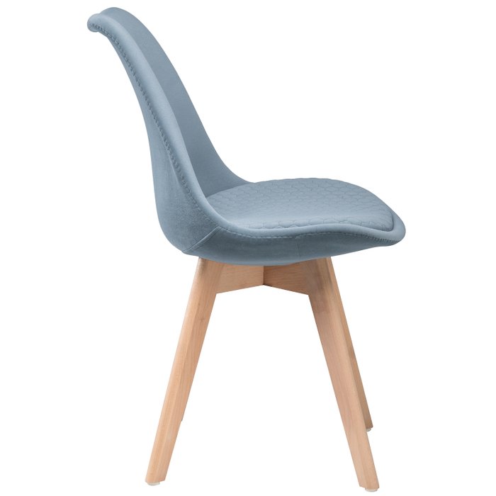 Стул Bonuss голубого цвета на бежевых ножках - лучшие Обеденные стулья в INMYROOM