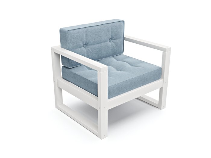 Кресло из рогожки Астер голубого цвета - лучшие Интерьерные кресла в INMYROOM