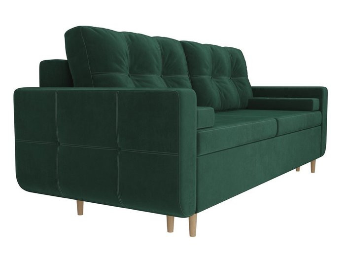 Прямой диван-кровать Кэдмон зеленого цвета - лучшие Прямые диваны в INMYROOM