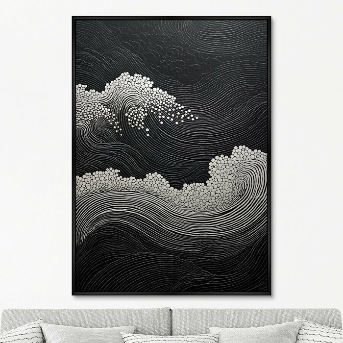 Репродукция картины Restless ocean, No 2, 2024г. - купить Картины по цене 24999.0