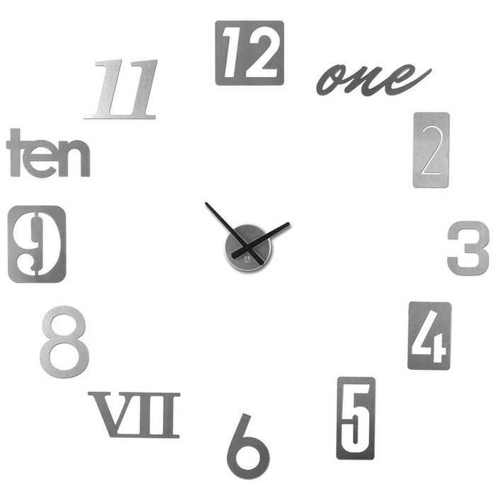 Часы настенные Umbra numbra алюминиевые